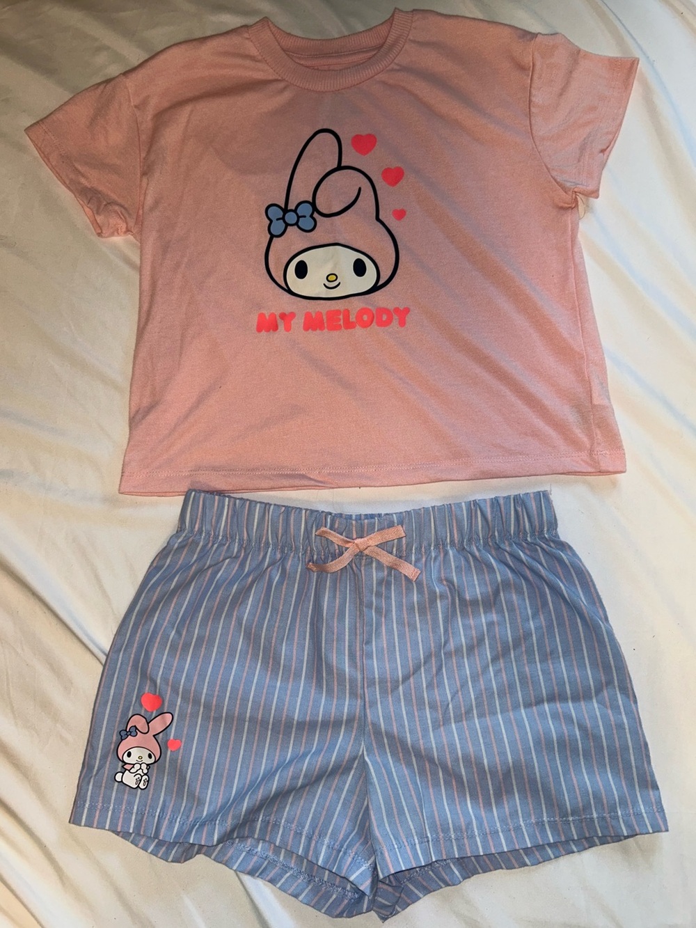 Girls ‘My Melody’ Short Pajama Set NWOT Hello Kitty and Friends
